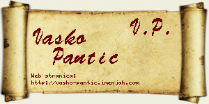 Vasko Pantić vizit kartica